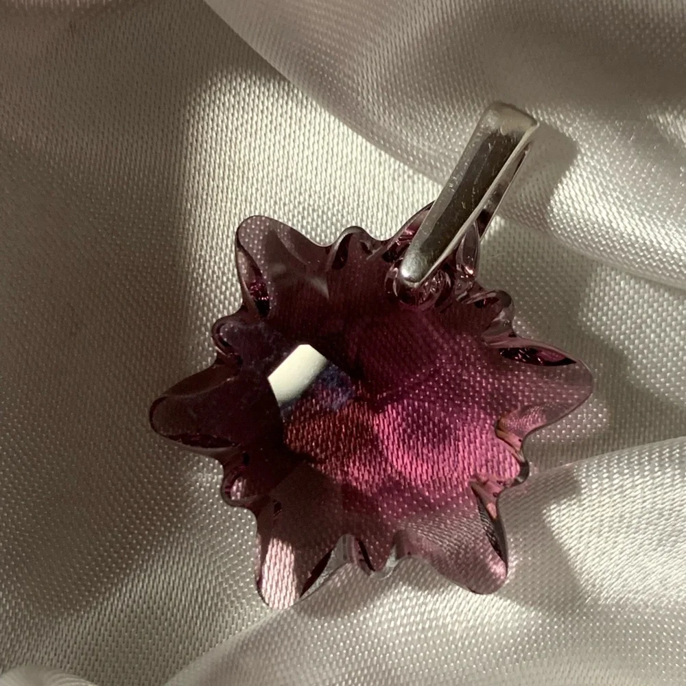 SWAROVSKI Amethyst Crystal Snowflake Pendant